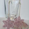 Pink crochet snowflake earring